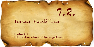 Tercsi Rozália névjegykártya