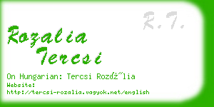 rozalia tercsi business card
